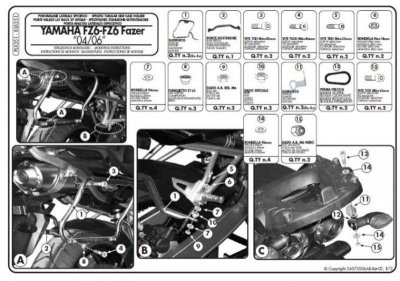 KAPPA STELAŻ KUFRÓW BOCZNYCH MONOKEY SIDE YAMAHA FZ6 / FAZER (04-06) - TYLKO POD KUFRY K33N KROAD