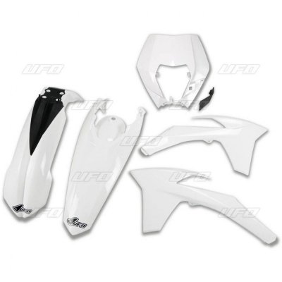 UFO KOMPLET PLASTIKÓW KTM EXC/EXCF 12-13 Z OSŁONĄ LAMPY KOLOR BIAŁY (KT521E047)