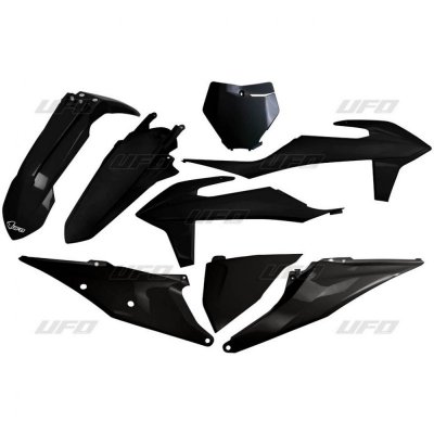 UFO KOMPLET PLASTIKÓW KTM SX 125/150/250 19-22, SXF (SX-F) 250/350/450 19-22 KOLOR KOLOR CZARNY (KT522E001)