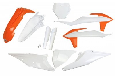 UFO KOMPLET PLASTIKÓW (FULL KIT) Z OSŁONAMI TELESKOPÓW (AMORTYZATORÓW) KTM SX 125/150/250 19-22, SXF (SX-F) 250/350/450 19-22 KO