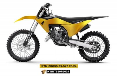 UFO KOMPLET PLASTIKÓW (FULL KIT) Z OSŁONAMI TELESKOPÓW (AMORTYZATORÓW) KTM SX 125 / 250 / 300 TBI 23-24, SX-F 250 / 350 / 450 23