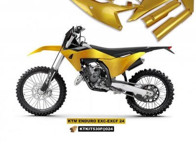 UFO KOMPLET PLASTIKÓW (FULL KIT) Z OSŁONAMI TELESKOPÓW (AMORTYZATORÓW) KTM EXC 150 / 250 / 300 TBI 24-25, EXC-F 250 / 350 / 450 
