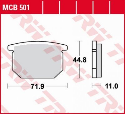 TRW ZF KLOCKI HAMULCOWE KH065 ORGANIC SUZUKI GS 550 78-82,GR 650 83-89, GSX 750S KATANA 82-84, GSX 1100E/L 80-83 PRZÓD