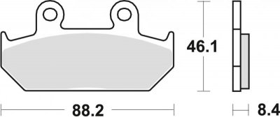 TRW ZF KLOCKI HAMULCOWE KH124 KH412 ORGANIC HONDA VT 600 SHADOW 88, NX 650 DOMINATOR 90-94, VFR 750 86-87, CBR 1000 F 87-88, PRZ
