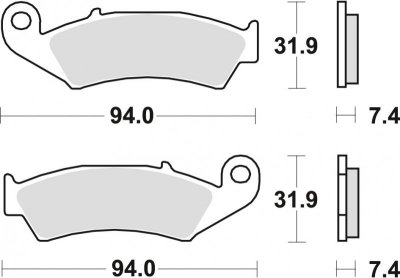 TRW ZF KLOCKI HAMULCOWE KH125 SPIEK METALICZNY SINTER OFFROAD HONDA CR 125 / 250 87-94, NX / XR 250 88-95, CR 500 87-94, XR 600 