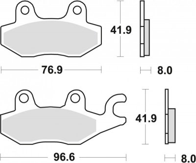TRW ZF KLOCKI HAMULCOWE KH165 SINTER OFFROAD HONDA NSR 50 93-96, CB 125F 14-16, KAWASAKI EX 250 07-17, KLF 300 89-07, SUZUKI DR 