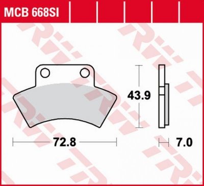 TRW ZF KLOCKI HAMULCOWE KH232 SINTER OFFROAD CF MOTO CF 500 TERRALANDER 11-13, RANGER 500 10-15, POLARIS TRAIL BLAZER/BOSS 91-99