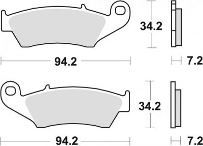 TRW ZF KLOCKI HAMULCOWE KH185 KH389 SINTER SINTER STREET HONDA XL 125 03-08, XR 400 96-03, XLV 650 TRANSALP 97-13, XRV 750 AFRIC