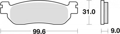 TRW ZF KLOCKI HAMULCOWE KH275 SINTER STREET YAMAHA TW 125 99-08 TW 200 91-15 R6 99-02, PRZÓD/TYŁ