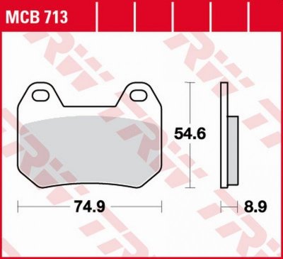 TRW ZF KLOCKI HAMULCOWE KH304 ORGANIC BMW K 1200LT 98-09, R 1200CL 03-05 TYŁ