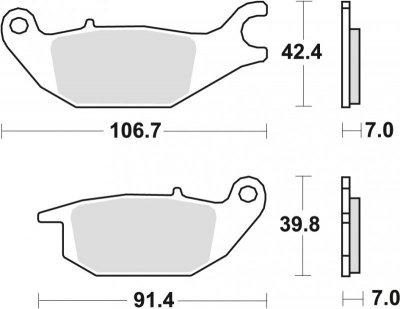 TRW ZF KLOCKI HAMULCOWE KH343 ORGANIC HONDA CBR 125 04-10, XL 125 V VARADERO 01-13, YAMAHA YZF 150 14-, TYŁ