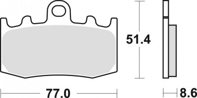 TRW ZF KLOCKI HAMULCOWE KH335 ORGANIC BMW R 1100 S 01-05, R 1150 GS / ADV / R /RT 01-06, K 1200 GT / RS 01-08 K 1200 S 05-09 R1200 GS / ADV 04-13, PRZÓD