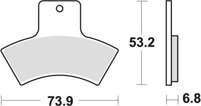 TRW ZF KLOCKI HAMULCOWE KH270 SINTER OFFROAD POLARIS SCRAMBLER / EXPLORER 400 98-02, SCRAMBLER 500 98-04, TYŁ (PROMOCJA)