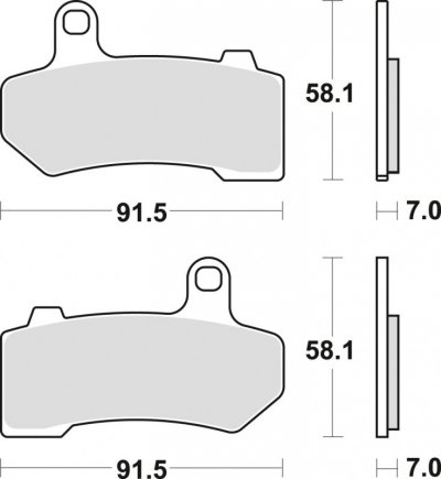 TRW ZF KLOCKI HAMULCOWE KH409 SINTER STREET HARLEY-DAVIDSON 1130 / 1250 / 1584 / 1690 / 1750 / 1800 / 1870 / 1923 06-21,TYŁ