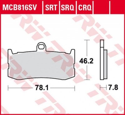 TRW ZF KLOCKI HAMULCOWE KH491 SINTER STREET TRIUMPH DAYTONA 675 09-17 PRZÓD