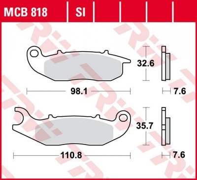 TRW ZF KLOCKI HAMULCOWE KH465 ORGANIC AJP PR3/PR4/PR5 13-,DERBI TERRA/CITY CROSS 125 08-16, HONDA CRF 250L/M/R 13-, PIAGGIO LIBE