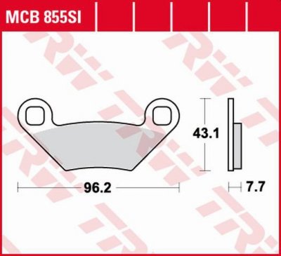 TRW ZF KLOCKI HAMULCOWE KH475 SINTER OFFROAD POLARIS SPORTSMAN 500 08-, SPORTSMAN 850 15-, FOREST / SCRAMBLER 1000 15-, PRZÓD/TY