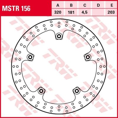 TRW ZF TARCZA HAMULCOWA PRZÓD BMW F 800R 15-, S 1000XR 15-19, R-NINE T 13-, R 1200R/RT 13-18, R 1250R/RT 19-, (320X181X4,5MM)