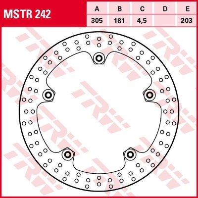 TRW ZF TARCZA HAMULCOWA PRZÓD BMW F 750GS/850GS 18-, R 1200GS/ADV 13-18, R 1250GS/ADV 19-, (305X181X5MM)
