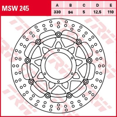 TRW ZF TARCZA HAMULCOWA PRZÓD HONDA CBR 900RR FIREBLADE 00-03 (330X94X5MM)