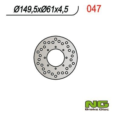 NG TARCZA HAMULCOWA TYŁ POLARIS SPORTSMAN 400/500 01-03, (149x61x4,5MM) (8X5,5MM)