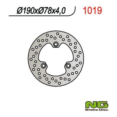 NG TARCZA HAMULCOWA TYŁ SUZUKI LTR 450 06-12 (190X78X4)