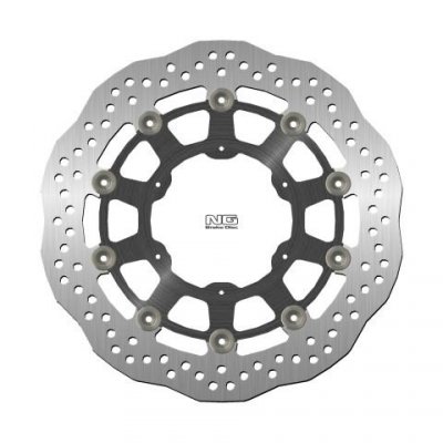 NG TARCZA HAMULCOWA PRZÓD BMW F 650/700/800 GS 93-19, APRILIA PEGASO 650 86-08 (300X105X5MM) (6X6,5) WAVE PŁYWAJĄCA (ŚRODEK ALUM