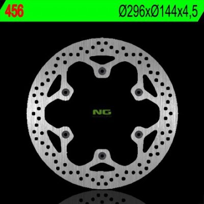 NG TARCZA HAMULCOWA PRZÓD HONDA NTV 650/700 98-15, CAGIVA ELEFANT 900 93-97 (296X144X4,5) (6X10,5MM)
