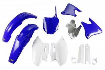 UFO KOMPLET PLASTIKÓW (FULL KIT) Z OSŁONAMI TELESKOPÓW (AMORTYZATORÓW) YAMAHA YZF 426 00-02 KOLOR OEM (NIEBIESKI/BIAŁY) (YA289E9