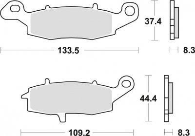 TRW klocki hamulcowe przód  Kawasaki VN  1700 Vulcan Nomad ABS (15-17)