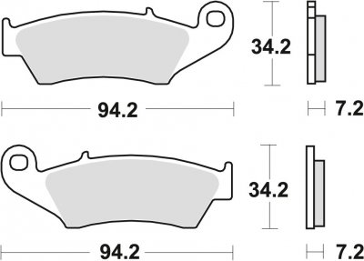 TRW klocki hamulcowe przód HONDA XR 400 R  (96-03)