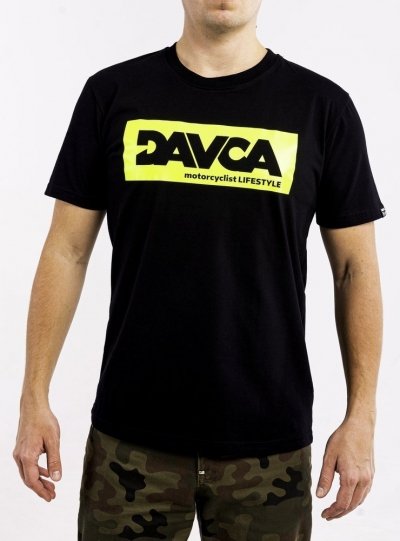 DAVCA T-shirt Fluo Logo Black