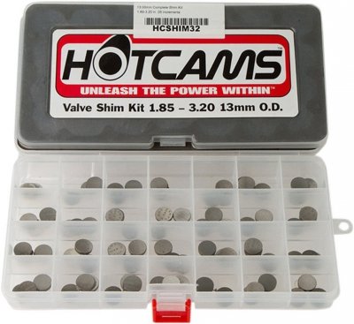 HOT CAMS Zestaw Komplet płytek zaworowych średnica 13mm (szer. od 1,85 do 3,20mm)