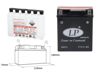 LANDPORT Honda FES 125 Pantheon (03-05) akumulator elektrolit osobno