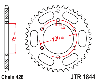 DID JT zestaw napędowy YAMAHA MT 125 (14-19)