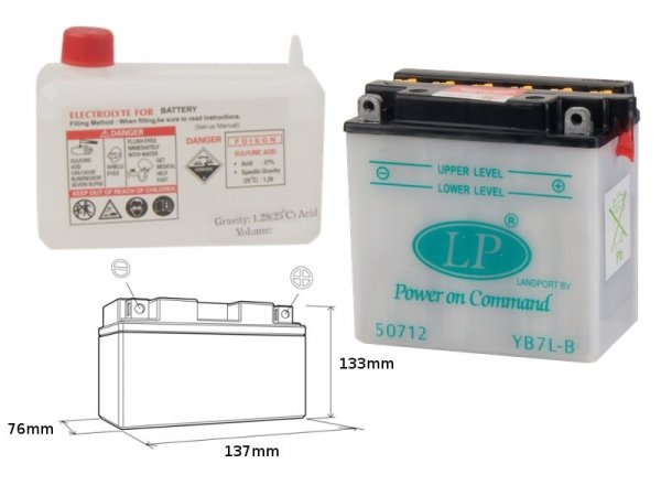 LANDPORT Yamaha XN 125 Teo-S (00-05) akumulator motocyklowy elektrolit osobno 