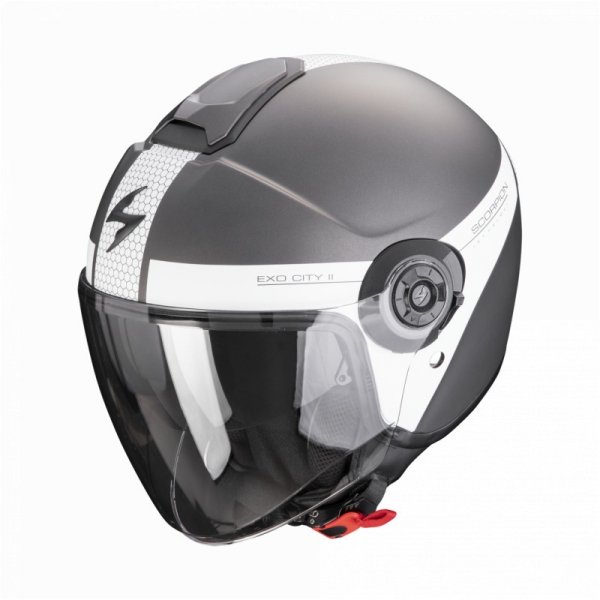 Scorpion EXO-CITY II SHORT kask motocyklowy szaro-biały matowy
