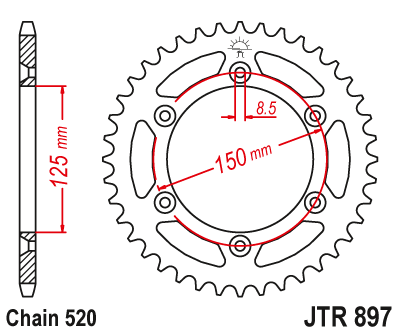 DID JT zestaw napędowy KTM 450 EXC-F (17-21)