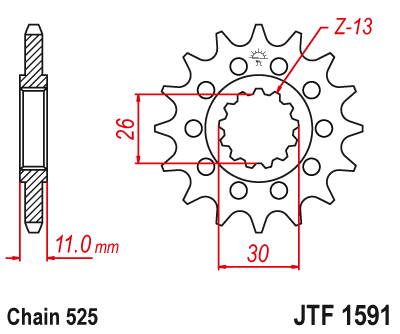 DID JT zestaw napędowy Yamaha MT-09 (14-19)