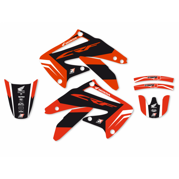 BLACKBIRD KOMPLET NAKLEJEK (OKLEINA) HONDA CRF 450 (02-04) Dream4