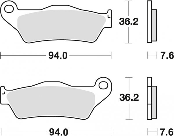Brenta klocki hamulcowe tył Moto Guzzi Bellagio  940 ( 08-14)