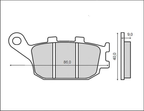 BRENTA KLOCKI HAMULCOWE TYŁ HONDA  CB 600 Hornet (98-06)
