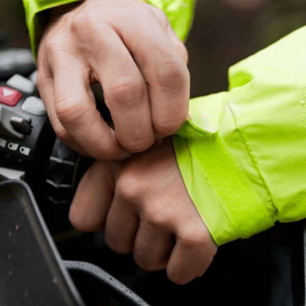 KOMBINEZON PRZECIWDESZCZOWY DWUCZĘŚCIOWY REBELHORN RAIN BLACK FLUO YELLOW 4XL