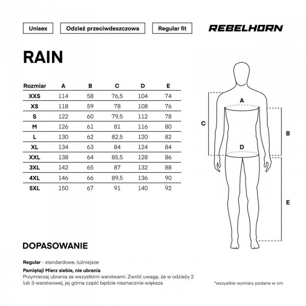 KOMBINEZON PRZECIWDESZCZOWY DWUCZĘŚCIOWY REBELHORN RAIN BLACK FLUO YELLOW 4XL