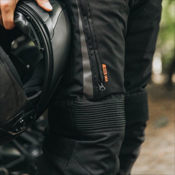SPODNIE MOTOCYKLOWE TEKSTYLNE OZONE VULCAN BLACK XXL