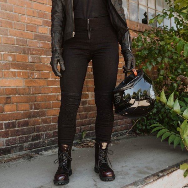 LEGINSY MOTOCYKLOWE DAMSKIE OZONE CHICA BLACK 34/30 W34/30