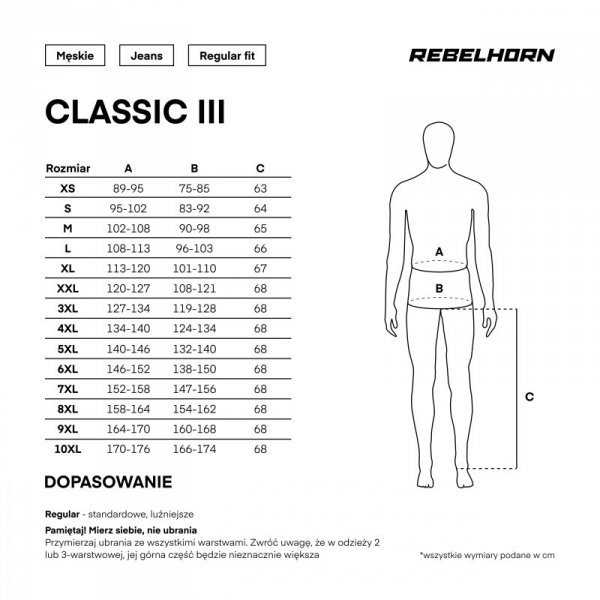 JEANSY MOTOCYKLOWE REBELHORN CLASSIC 3 REGULAR FIT WASHED BLUE 28/32