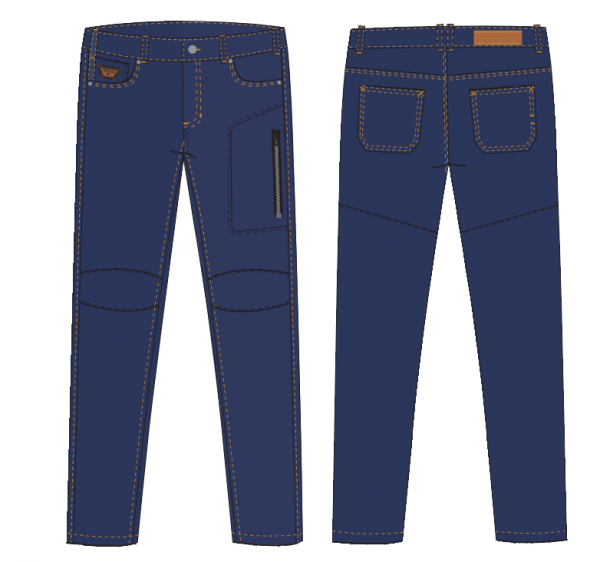 JEANSY MOTOCYKLOWE REBELHORN RAGE 2 TAPERED FIT WASHED BLUE 30/34