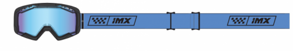 GOGLE IMX ENDURANCE RACE MATT BLACK / BLUE - SZYBA IRIDIUM BLUE + CLEAR (2 SZYBY W ZESTAWIE) OS