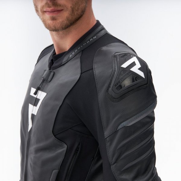 KURTKA MOTOCYKLOWA SKÓRZANA REBELHORN VELOCE BLACK WHITE 58